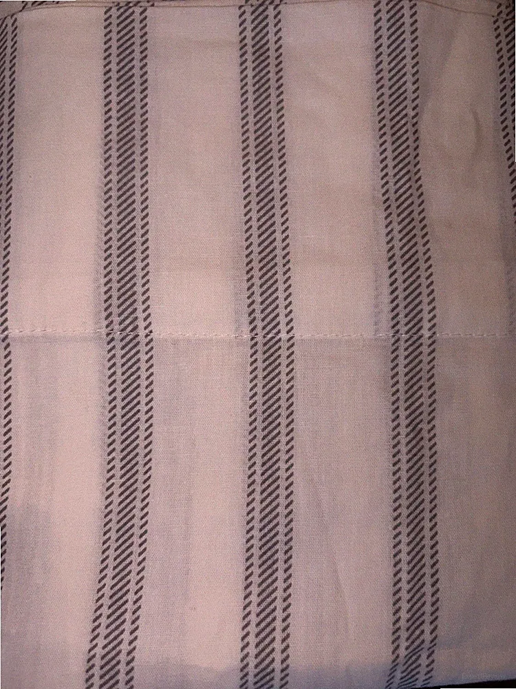 1 Pair Pillowcases STANDARD Martha Stewart Collection 100% Cotton Stripes Lines