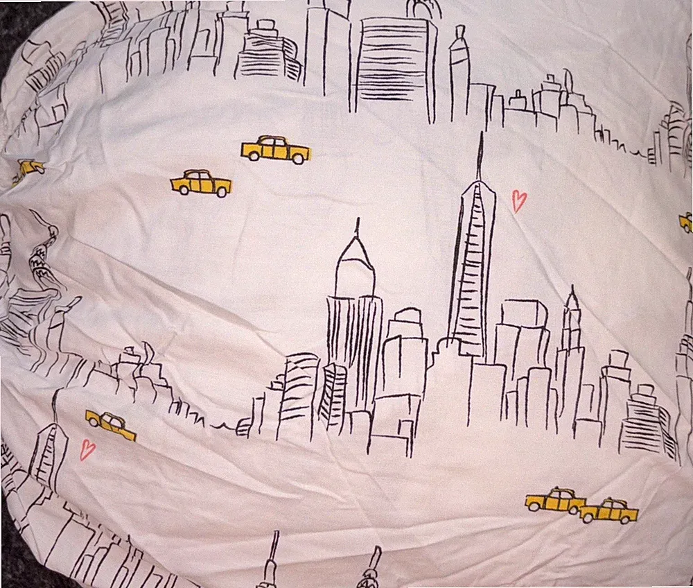Martha Stewart City Scape Collection QUEEN FITTED SHEET