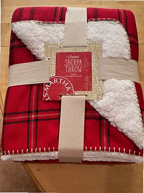 Martha Stewart Classic Sherpa Throw Blanket