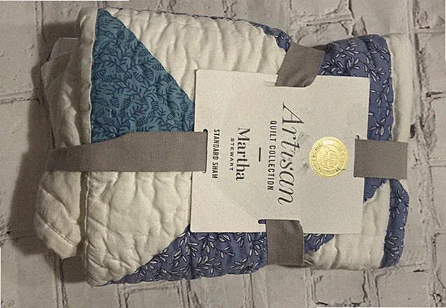 Martha Stewart Collection Artisan Multi Sawtooth Star STANDARD Quilted Sham