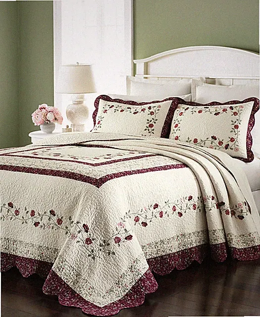 Martha Stewart Collection Cotton Prairie House Morning Sky Bedspread - TWIN