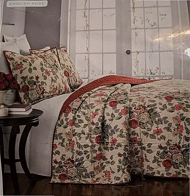 Martha Stewart Collection English Rose Bedspread Full 96" x 110" Macys
