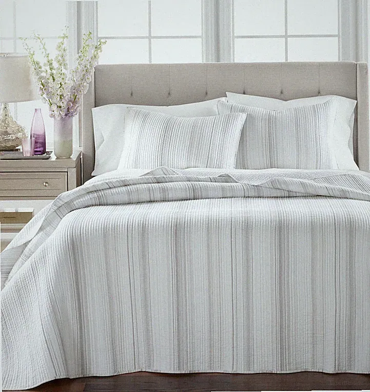 Martha Stewart Collection Georgetown Bedspread, Twin Grey