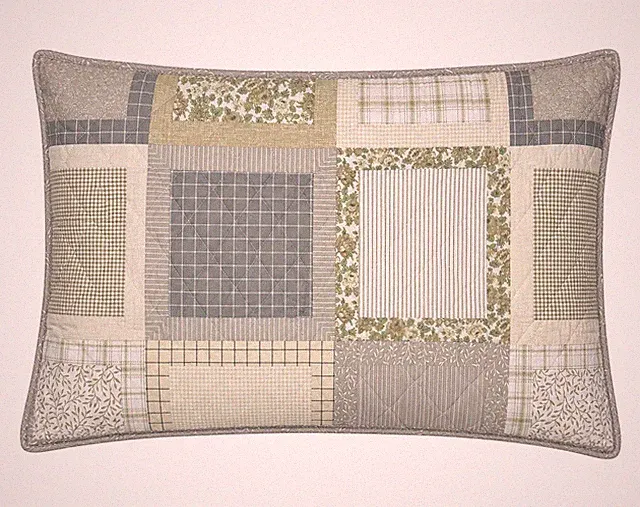 Martha Stewart Collection Neutral Patchwork King Sham