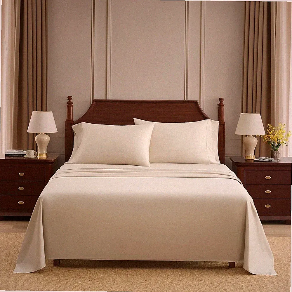 Martha Stewart Everyday 100% Cotton Sateen King Sheet Set 4pc, Deep Pocket, Gray