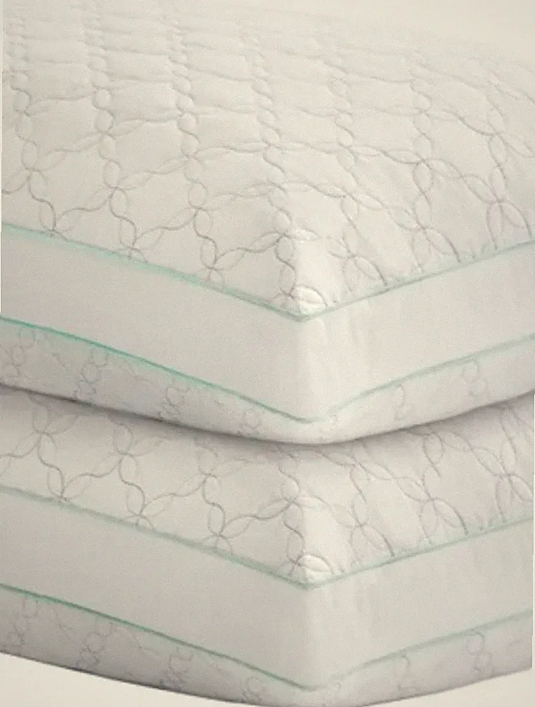 Martha Stewart Garden Trellis Quilted Bed Pillows 18x26in - Set of 2