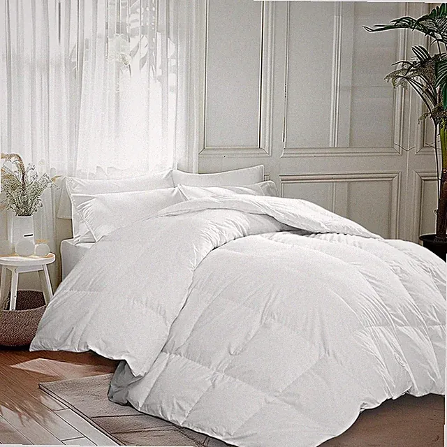 Martha Stewart Goose Feather down Fiber Cotton Comforter Queen Size, Feather Duv