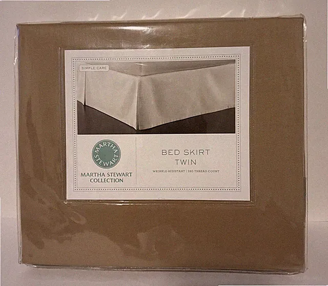 Martha Stewart No Wrinkle Queen Bed Skirt Cinnamon Color - 280 Thread Count