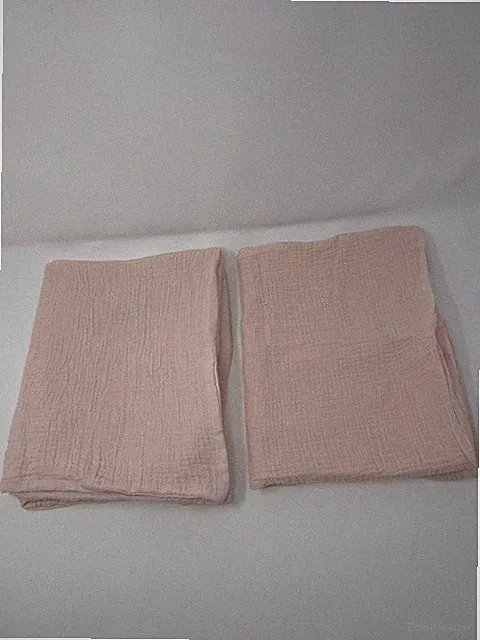 Martha Stewart Pillow Cases 2 Pink Standard Set 100% Cotton