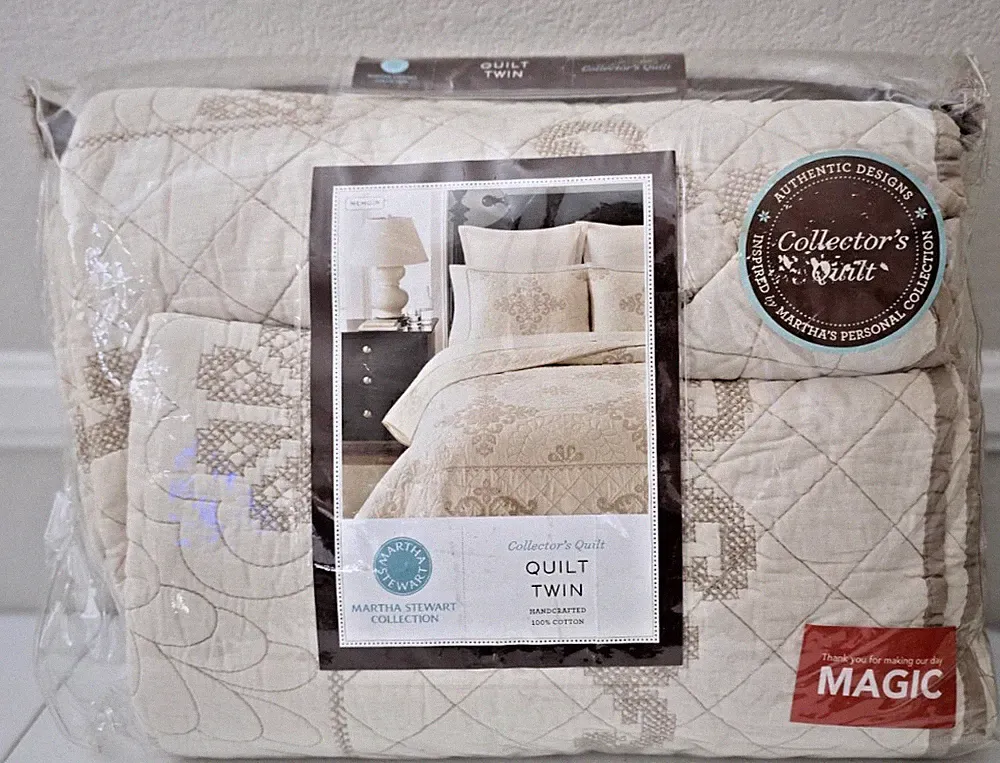 Martha Stewart Reversible Twin Collector's Quilt Memoir Special 100% cotton