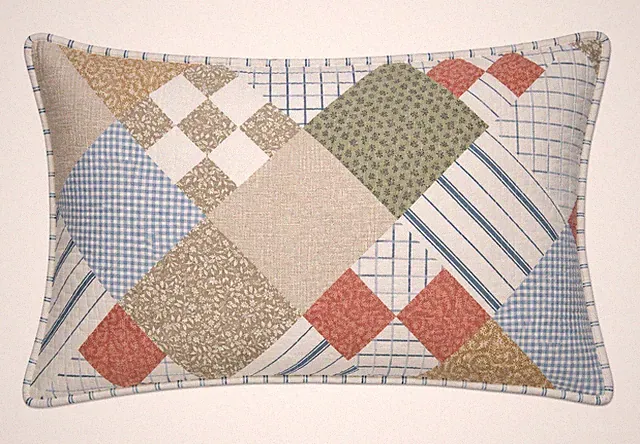 Martha Stewart Sham Rural Escape Patchwork Printed King Size 100% Cotton