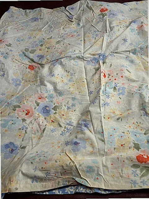 Martha Stewart Watercolor Floral Reversible Full/Queen 100% Cotton Duvet Cover
