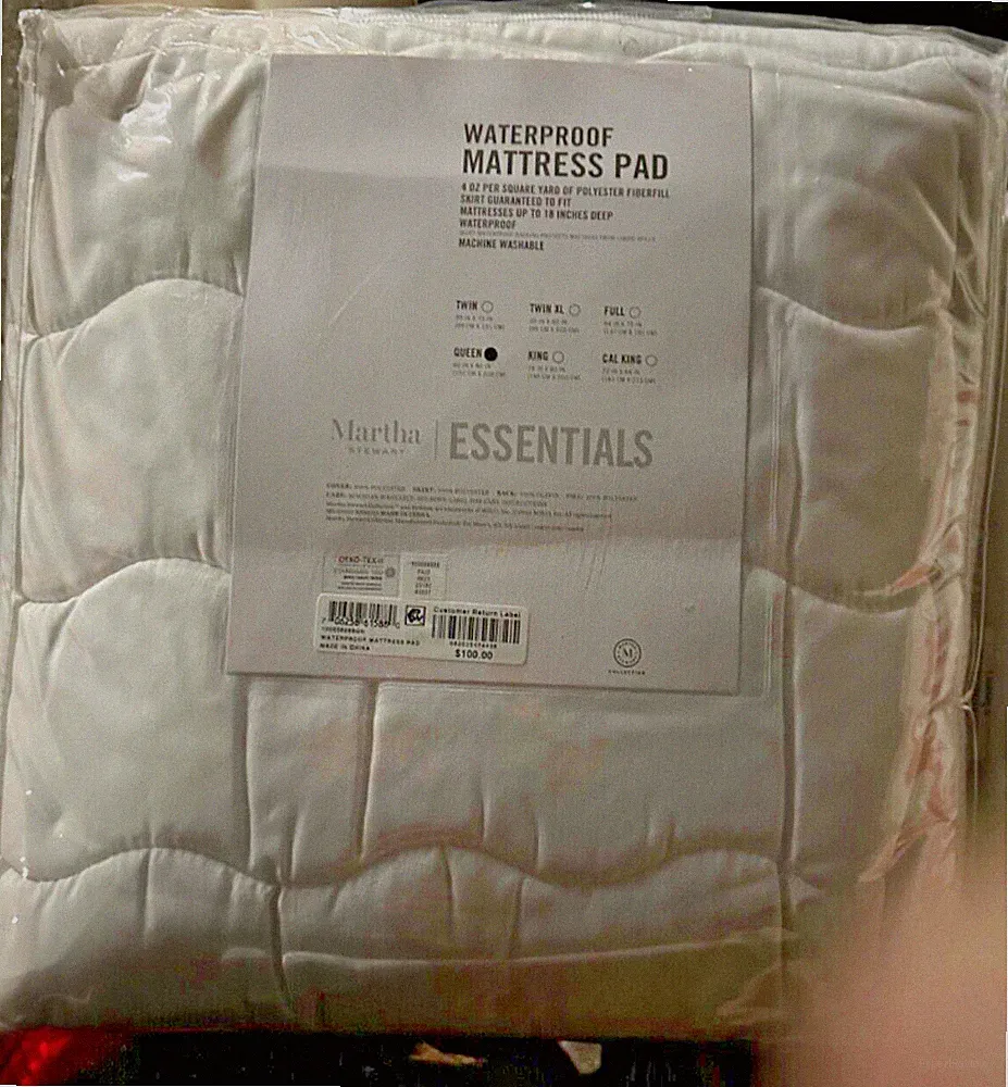 Martha Stewart Waterproof Quilted Mattress Pad NIP 5 sizes White