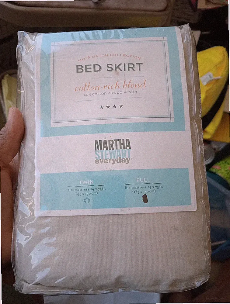 New Martha Stewart Everyday Mix Match Collection Full Bed Skirt Ivory