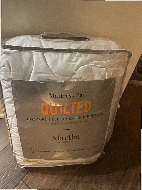 New Martha Stewart Quilted Twin XL Mattress Pad