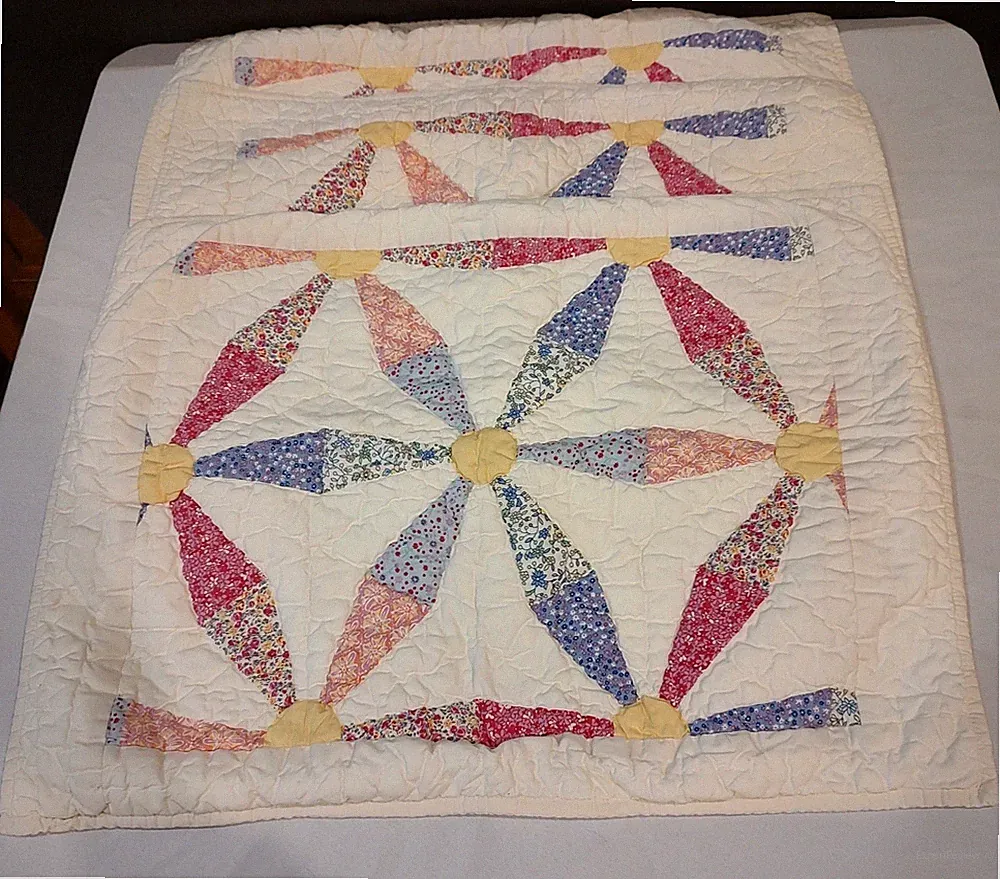 Set of 3 Martha Stewart for Macys Quilted Pillow Shams